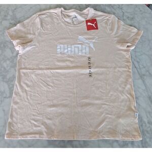 Puma Essentials Logo T-shirt Light‎ Peach Women's Size XL New With Tag